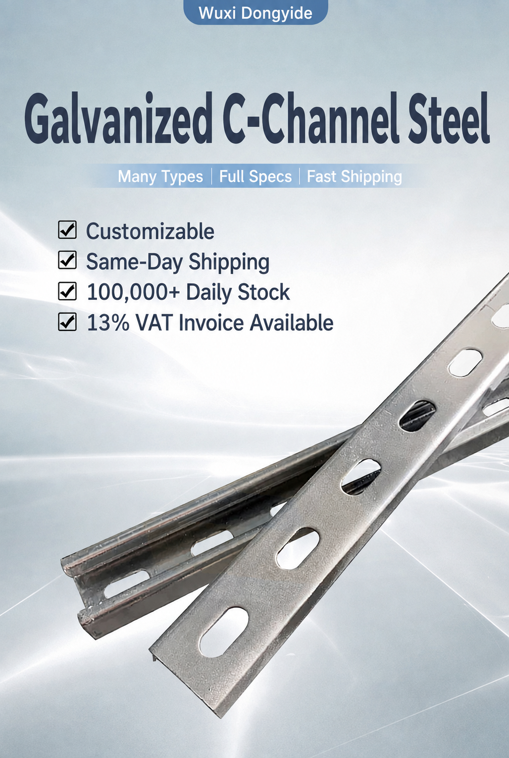 C Channel product overview and steel support system