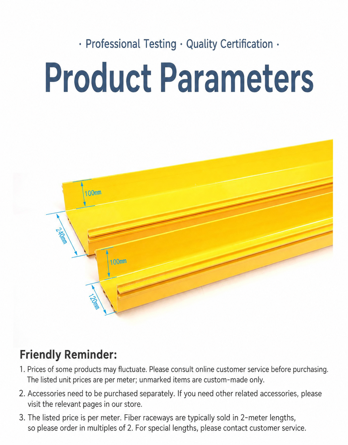 Optical Fiber Raceway product features