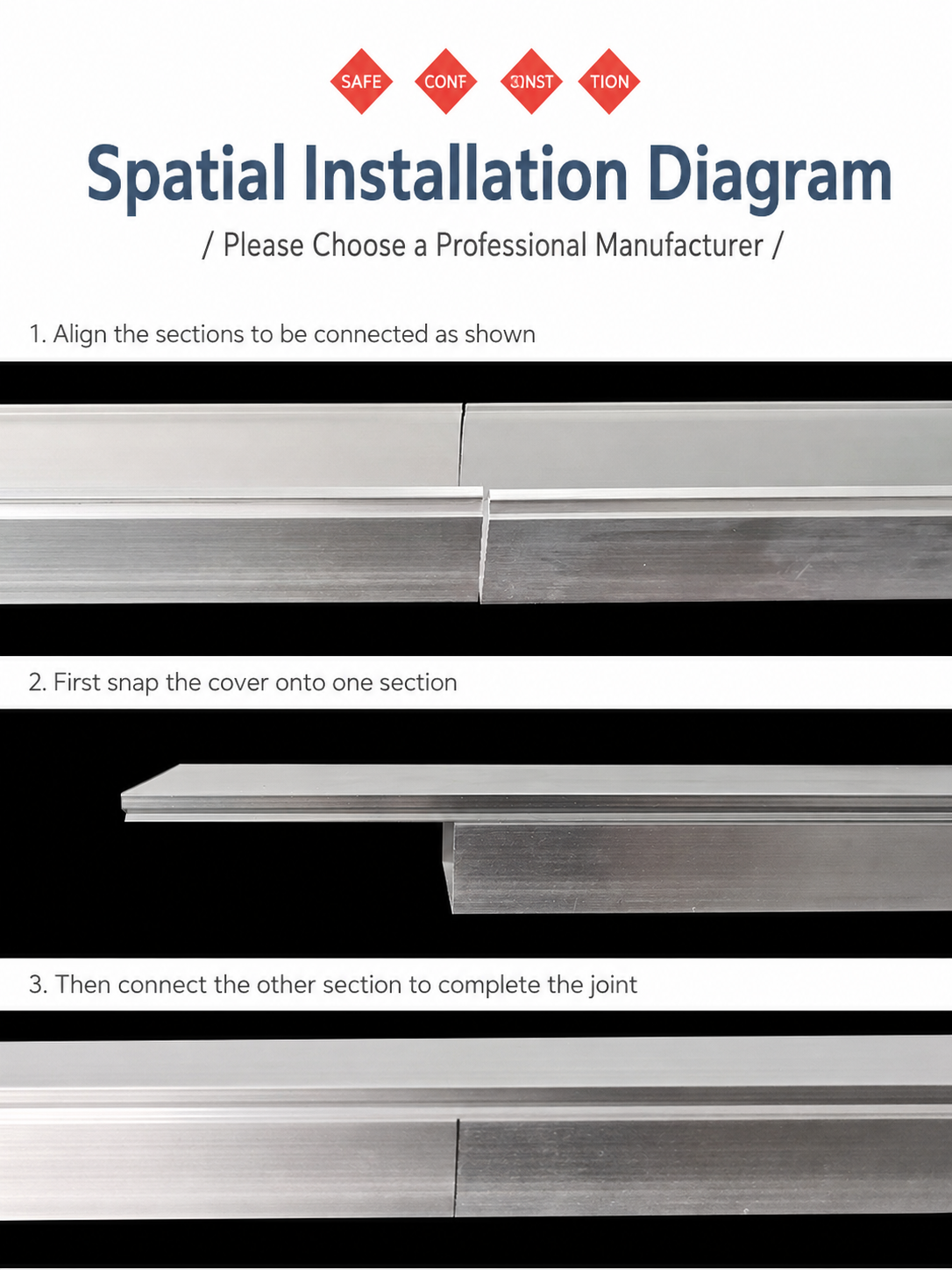 Aluminum trunking dimensions and installation